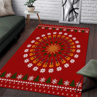 Guitar Lover Christmas Area Rug Xmas Holiday Patterns - Wonder Print Shop