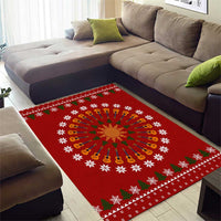 Guitar Lover Christmas Area Rug Xmas Holiday Patterns - Wonder Print Shop