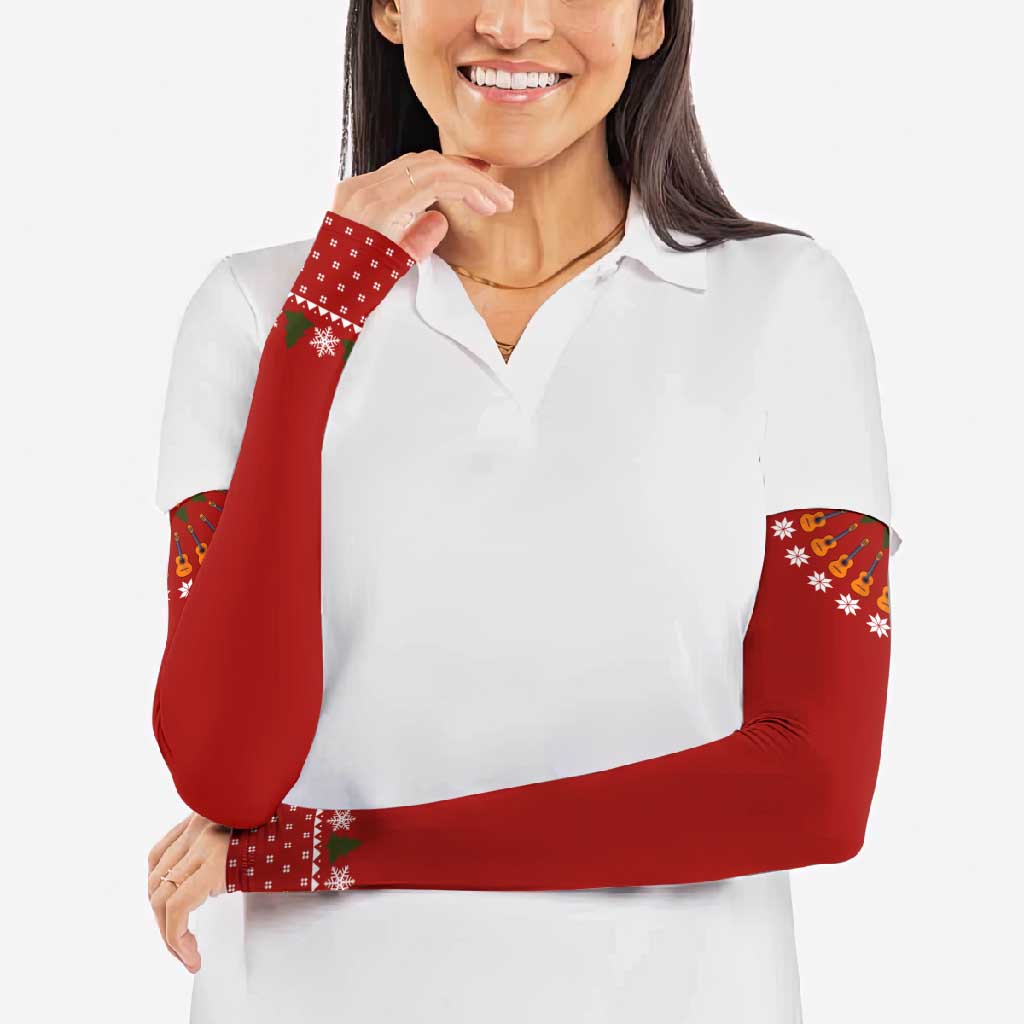 Guitar Lover Christmas Arm Sleeves Xmas Holiday Patterns - Wonder Print Shop