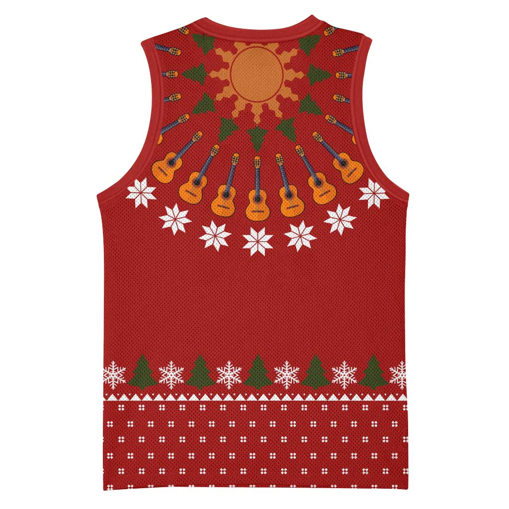 Guitar Lover Christmas Basketball Jersey Xmas Holiday Patterns - Wonder Print Shop