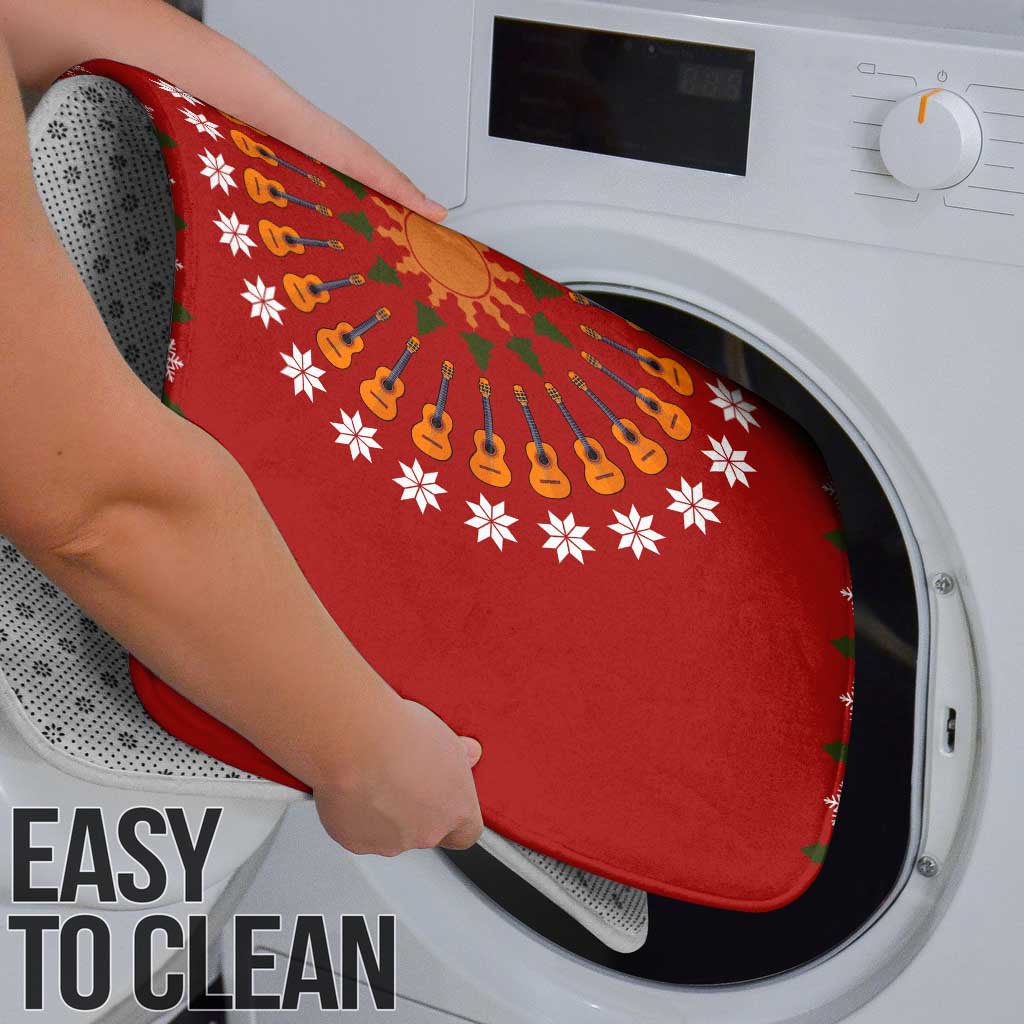 Guitar Lover Christmas Bathroom Set Xmas Holiday Patterns - Wonder Print Shop