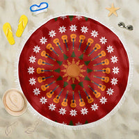 Guitar Lover Christmas Beach Blanket Xmas Holiday Patterns - Wonder Print Shop