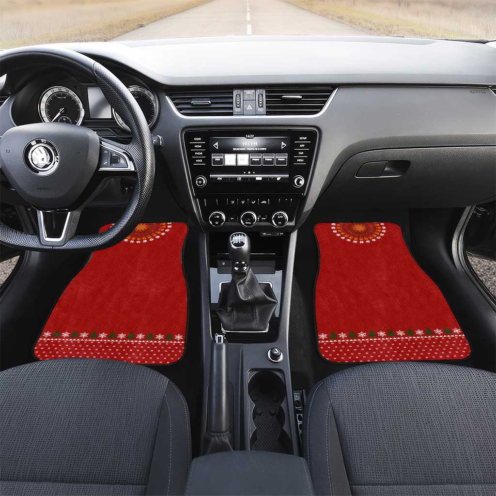 Guitar Lover Christmas Car Mats Xmas Holiday Patterns - Wonder Print Shop