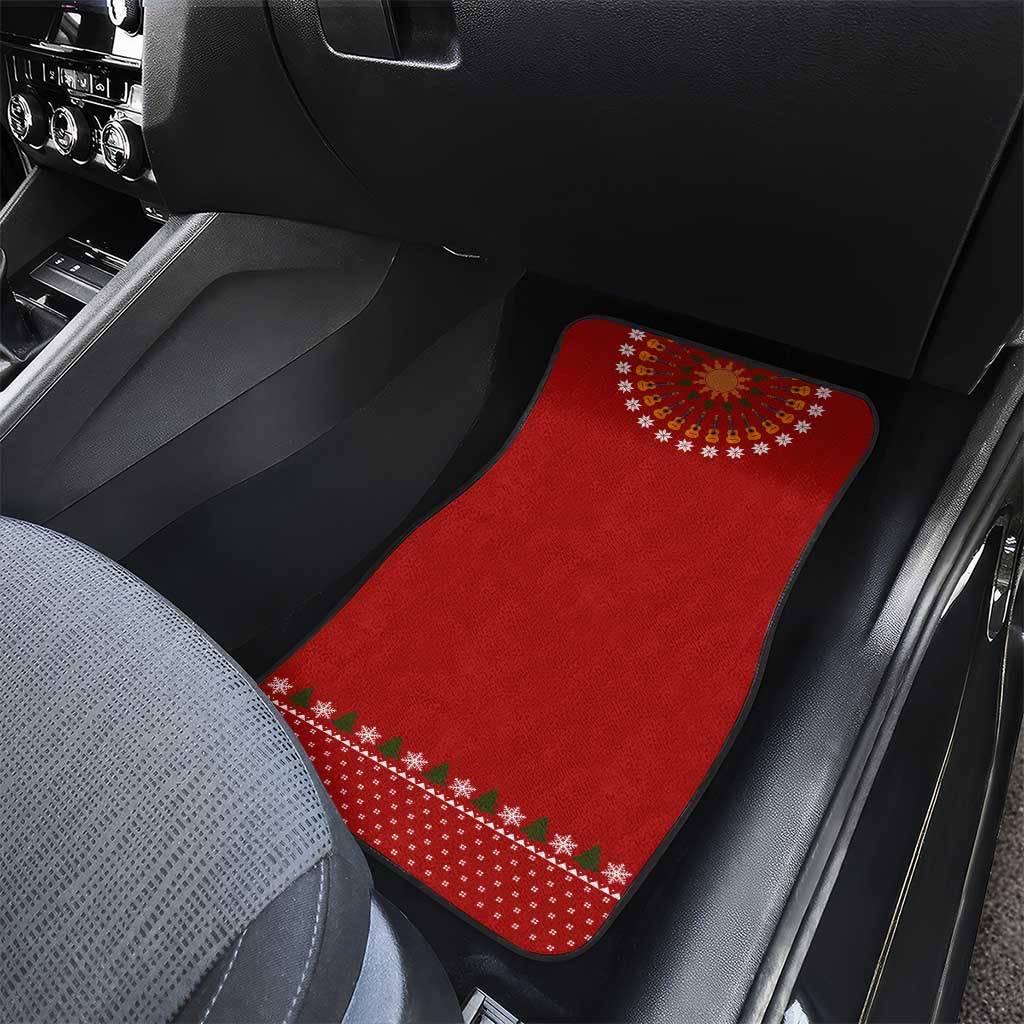 Guitar Lover Christmas Car Mats Xmas Holiday Patterns - Wonder Print Shop