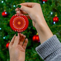 Guitar Lover Christmas Ceramic Ornament Xmas Holiday Patterns - Wonder Print Shop