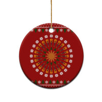 Guitar Lover Christmas Ceramic Ornament Xmas Holiday Patterns - Wonder Print Shop