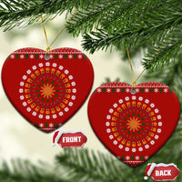 Guitar Lover Christmas Ceramic Ornament Xmas Holiday Patterns - Wonder Print Shop