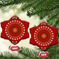 Guitar Lover Christmas Ceramic Ornament Xmas Holiday Patterns - Wonder Print Shop