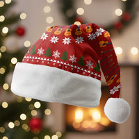 Guitar Lover Christmas Santa Hat Xmas Holiday Patterns - Wonder Print Shop