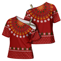 Guitar Lover Christmas Cross Shoulder Shirt Xmas Holiday Patterns - Wonder Print Shop