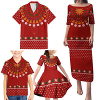 Guitar Lover Christmas Family Matching Puletasi and Hawaiian Shirt Xmas Holiday Patterns - Wonder Print Shop