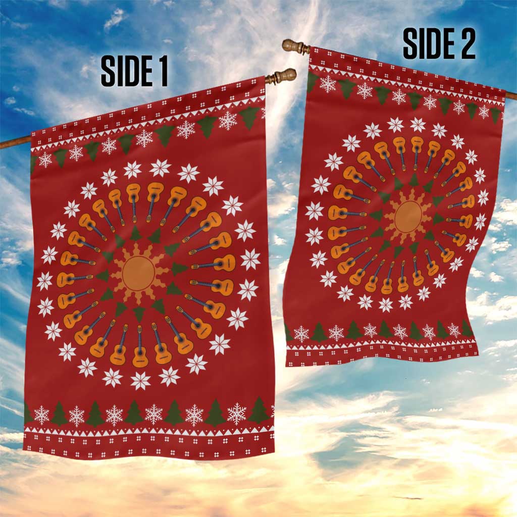 Guitar Lover Christmas Garden Flag Xmas Holiday Patterns - Wonder Print Shop