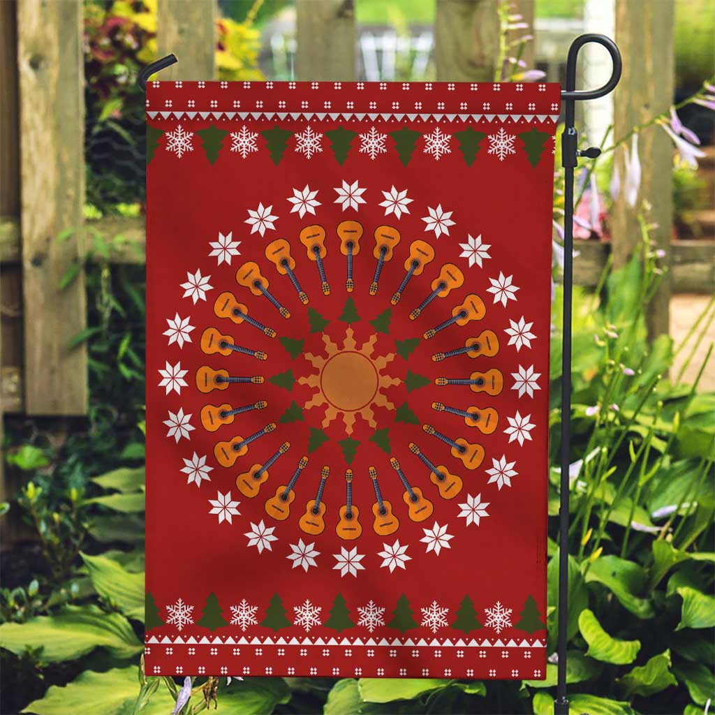 Guitar Lover Christmas Garden Flag Xmas Holiday Patterns - Wonder Print Shop