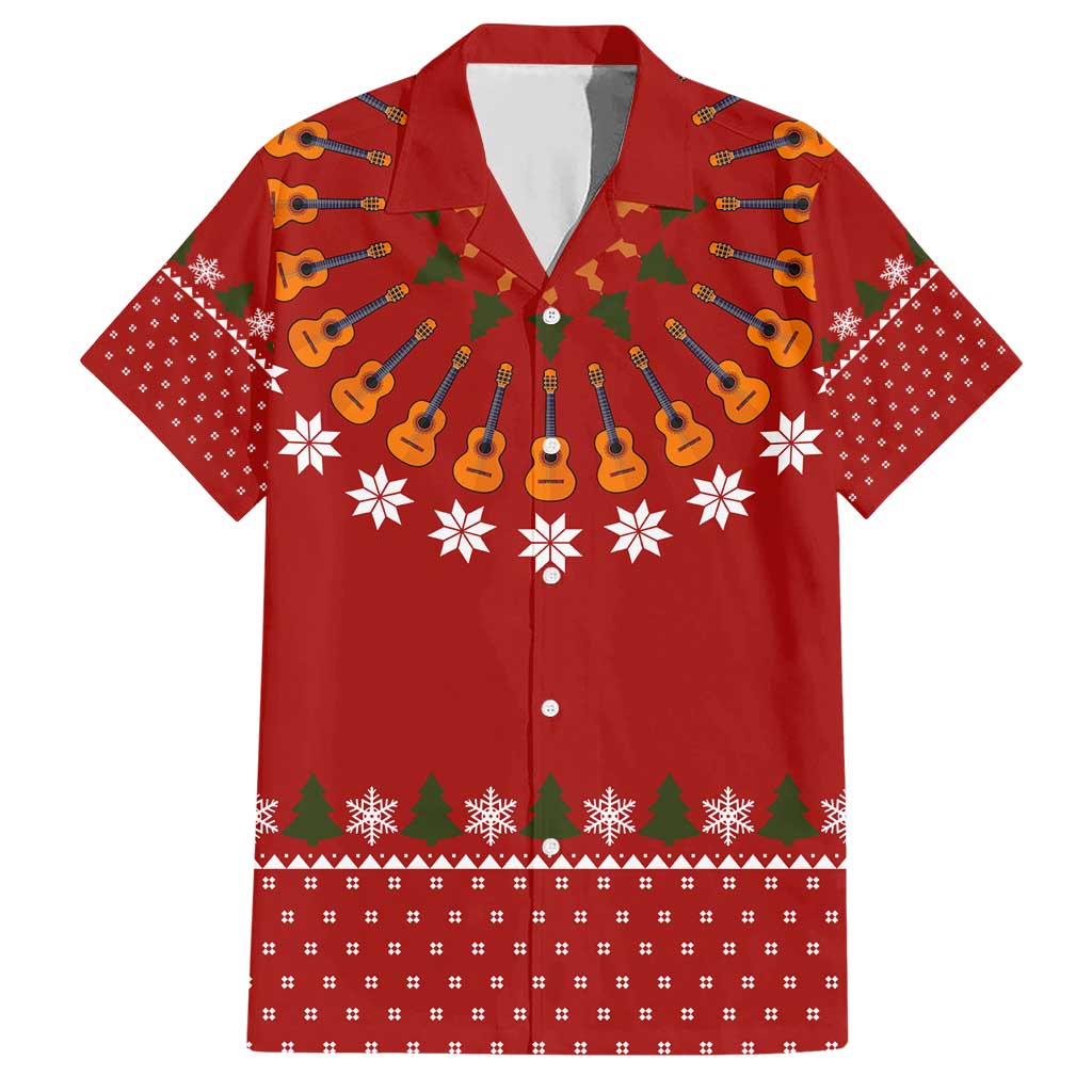 Guitar Lover Christmas Hawaiian Shirt Xmas Holiday Patterns - Wonder Print Shop