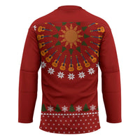 Guitar Lover Christmas Hockey Jersey Xmas Holiday Patterns - Wonder Print Shop