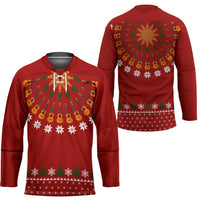 Guitar Lover Christmas Hockey Jersey Xmas Holiday Patterns - Wonder Print Shop