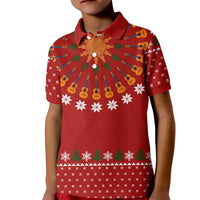 Guitar Lover Christmas Kid Polo Shirt Xmas Holiday Patterns - Wonder Print Shop