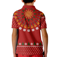 Guitar Lover Christmas Kid Polo Shirt Xmas Holiday Patterns - Wonder Print Shop