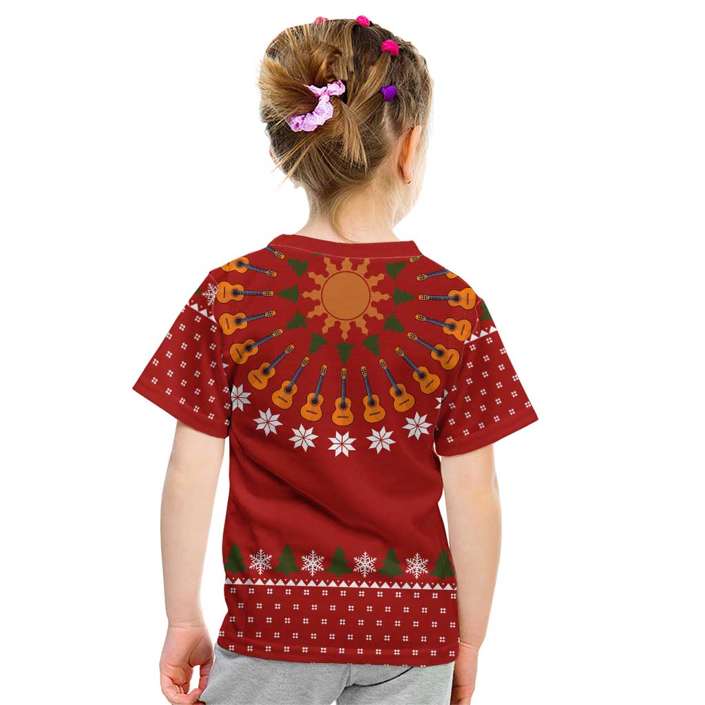 Guitar Lover Christmas Kid T Shirt Xmas Holiday Patterns - Wonder Print Shop