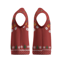Guitar Lover Christmas Knitted V-Neck Vest Xmas Holiday Patterns - Wonder Print Shop
