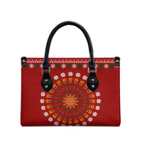 Guitar Lover Christmas Leather Bag Xmas Holiday Patterns - Wonder Print Shop