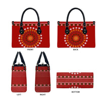 Guitar Lover Christmas Leather Bag Xmas Holiday Patterns - Wonder Print Shop