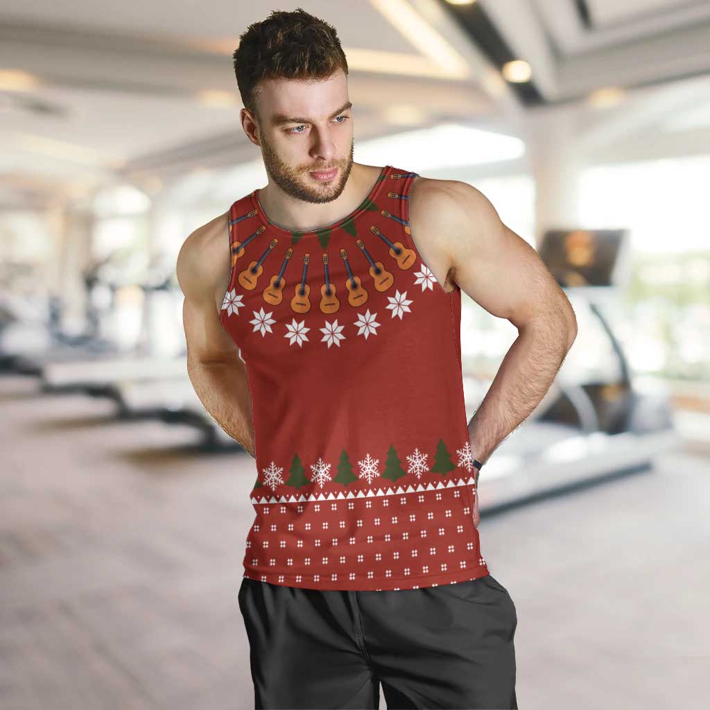 Guitar Lover Christmas Men Tank Top Xmas Holiday Patterns - Wonder Print Shop