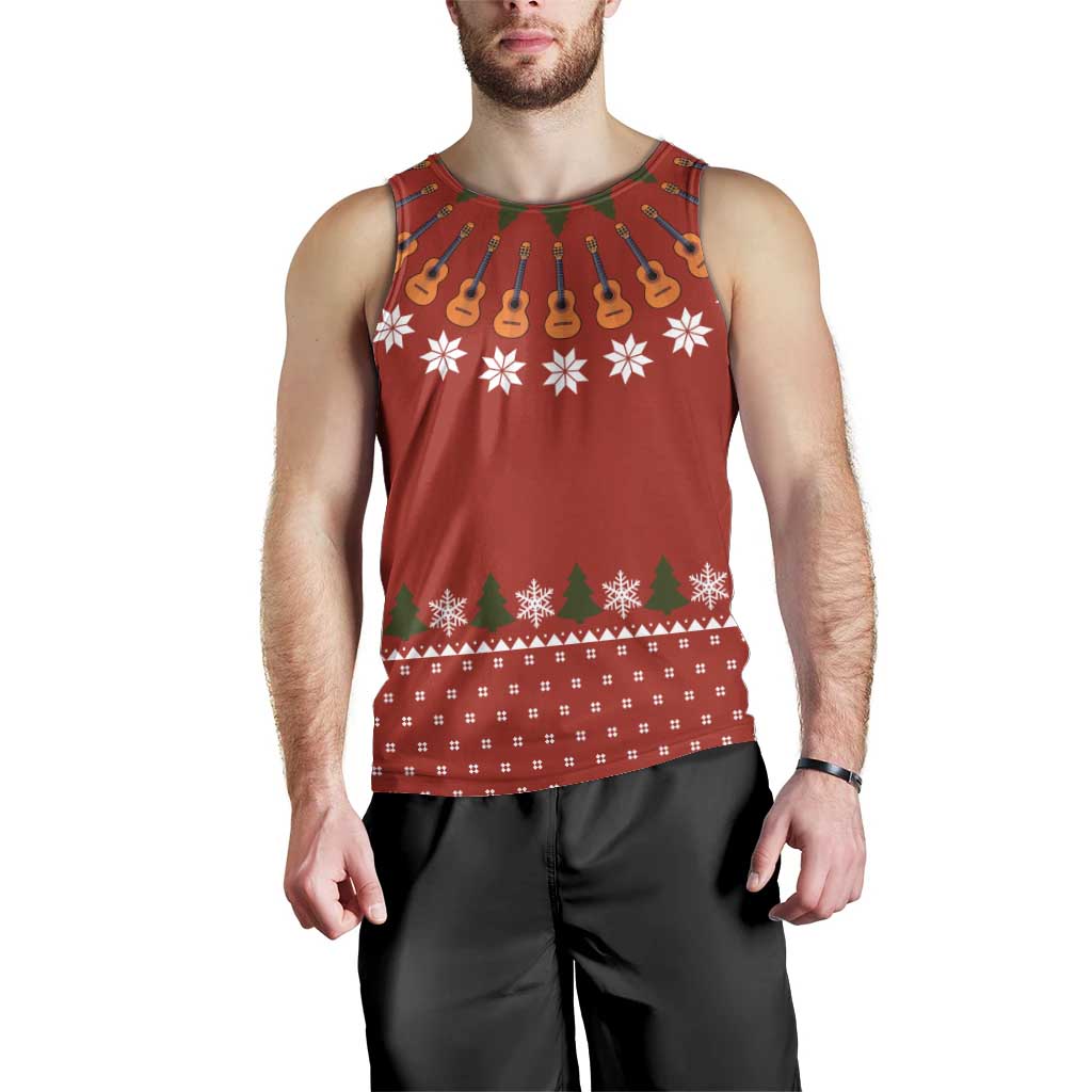 Guitar Lover Christmas Men Tank Top Xmas Holiday Patterns - Wonder Print Shop