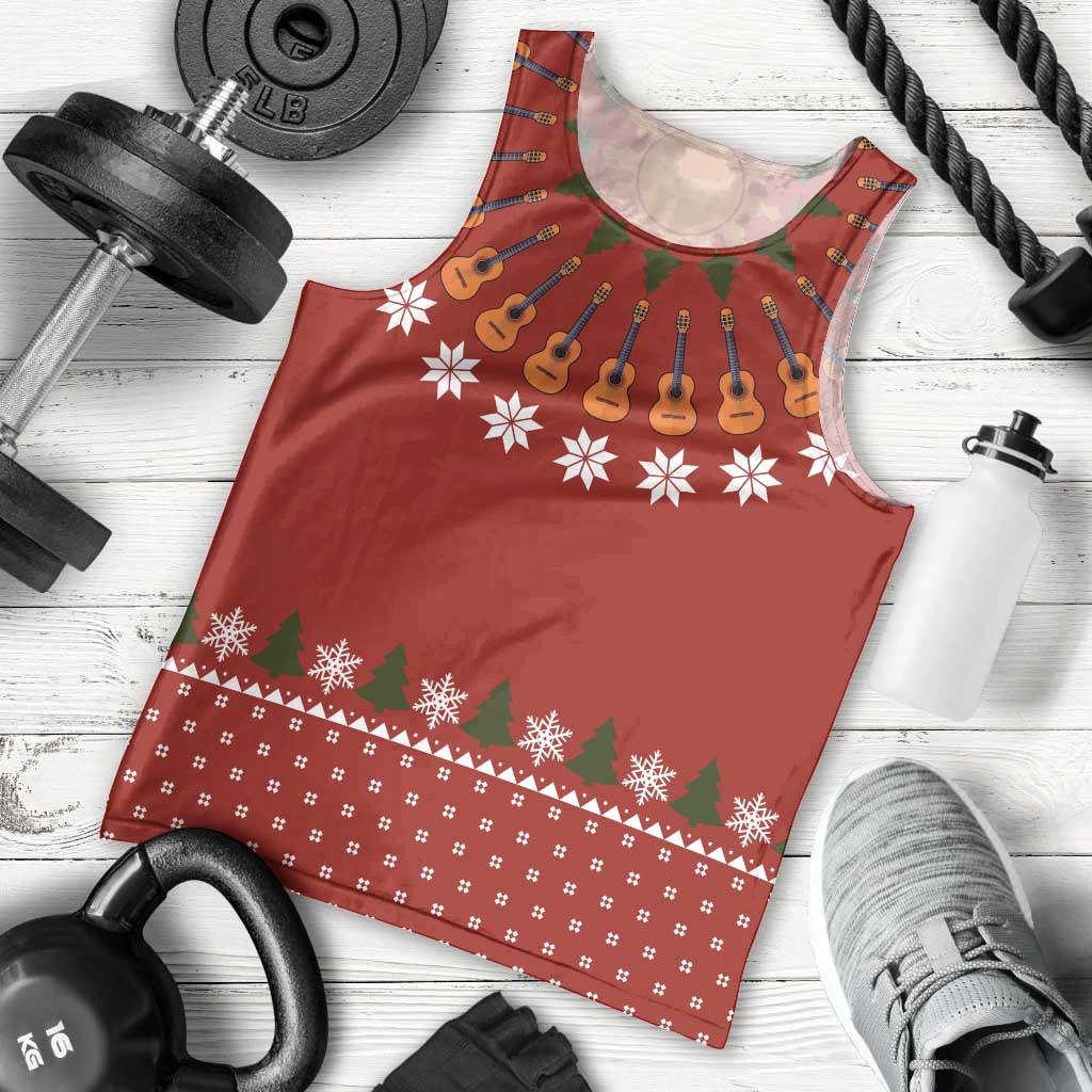 Guitar Lover Christmas Men Tank Top Xmas Holiday Patterns - Wonder Print Shop