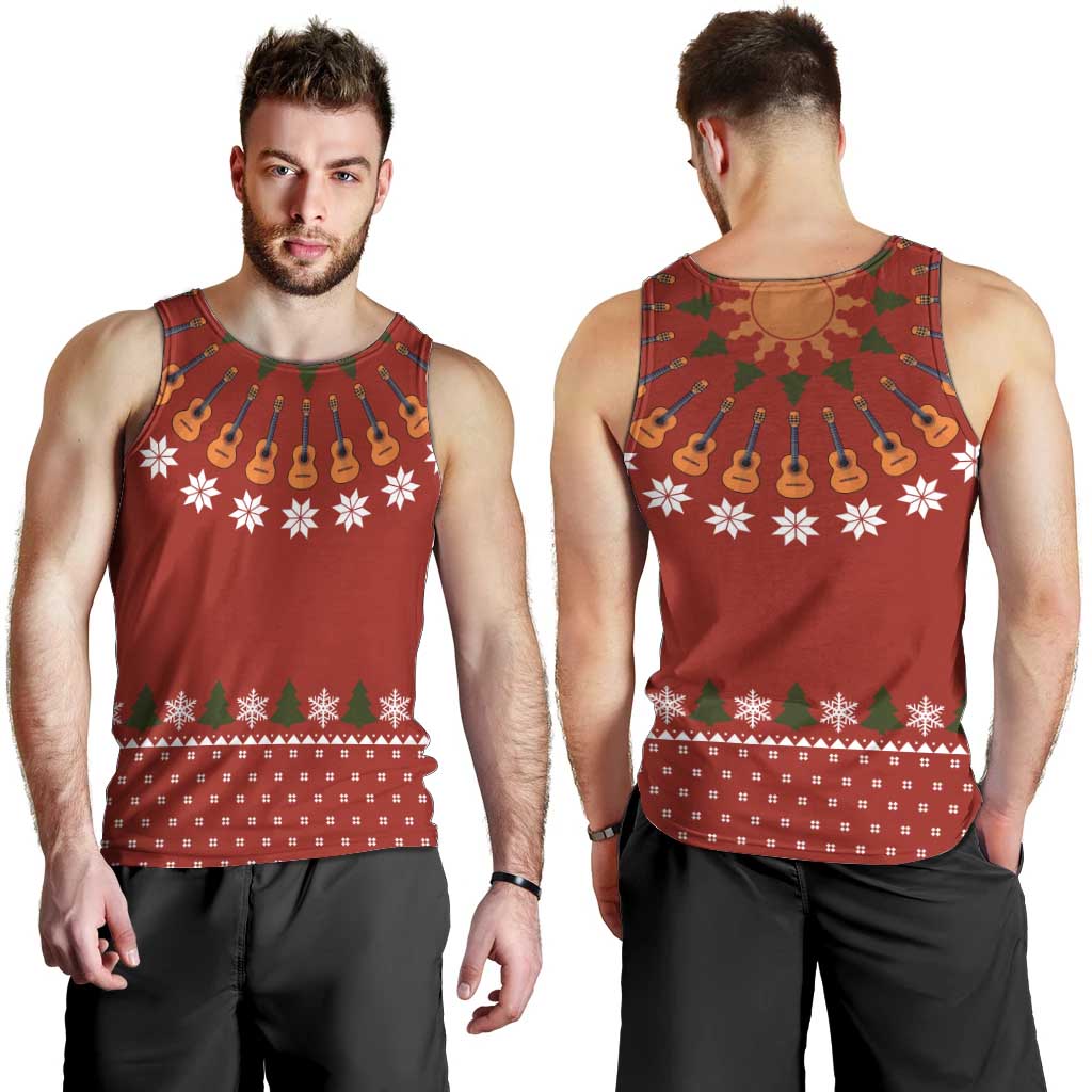 Guitar Lover Christmas Men Tank Top Xmas Holiday Patterns - Wonder Print Shop