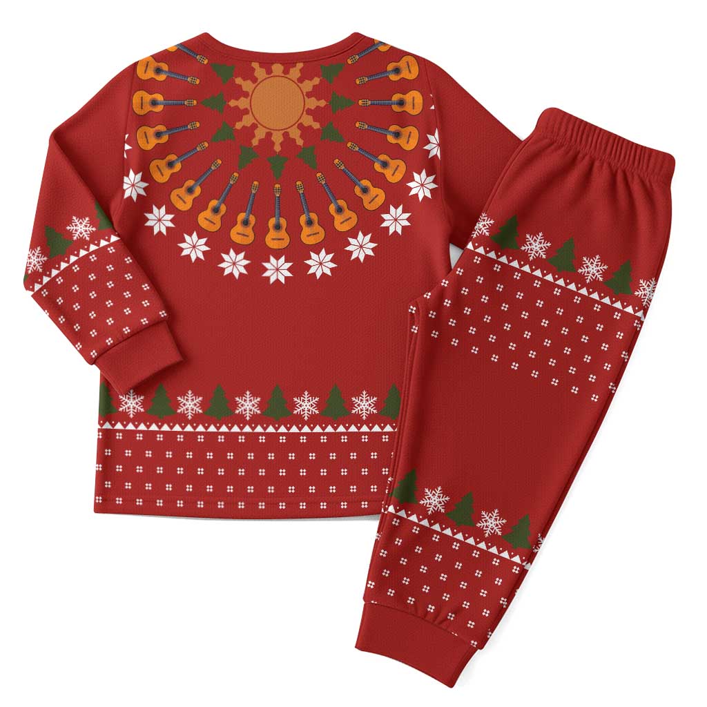 Guitar Lover Christmas Pajama Set Xmas Holiday Patterns - Wonder Print Shop