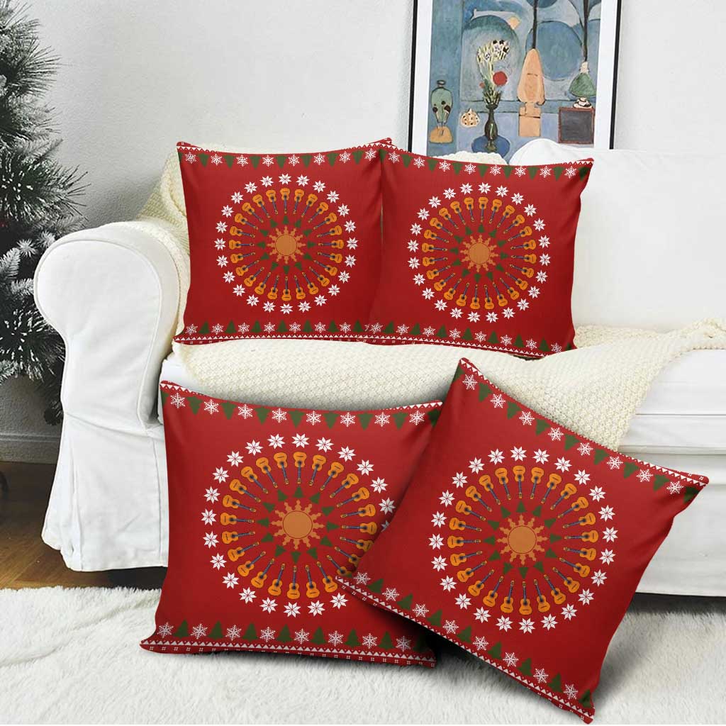 Guitar Lover Christmas Pillow Cover Xmas Holiday Patterns - Wonder Print Shop