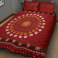 Guitar Lover Christmas Quilt Bed Set Xmas Holiday Patterns - Wonder Print Shop