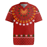 Guitar Lover Christmas Rugby Jersey Xmas Holiday Patterns - Wonder Print Shop