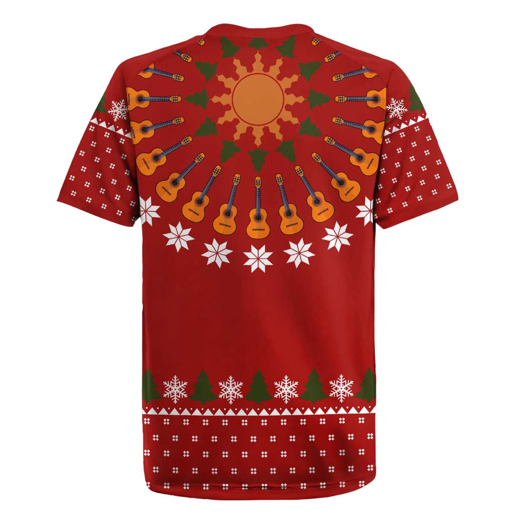 Guitar Lover Christmas Rugby Jersey Xmas Holiday Patterns - Wonder Print Shop