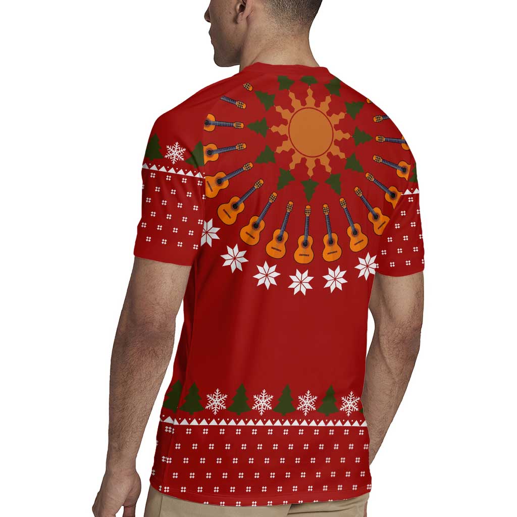 Guitar Lover Christmas Rugby Jersey Xmas Holiday Patterns - Wonder Print Shop
