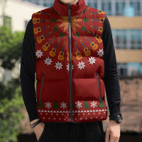 Guitar Lover Christmas Sleeveless Puffer Jacket Xmas Holiday Patterns - Wonder Print Shop