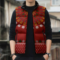 Guitar Lover Christmas Sleeveless Puffer Jacket Xmas Holiday Patterns - Wonder Print Shop