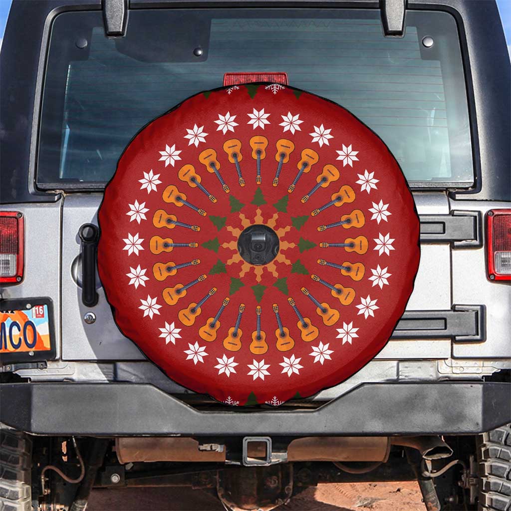 Guitar Lover Christmas Spare Tire Cover Xmas Holiday Patterns - Wonder Print Shop