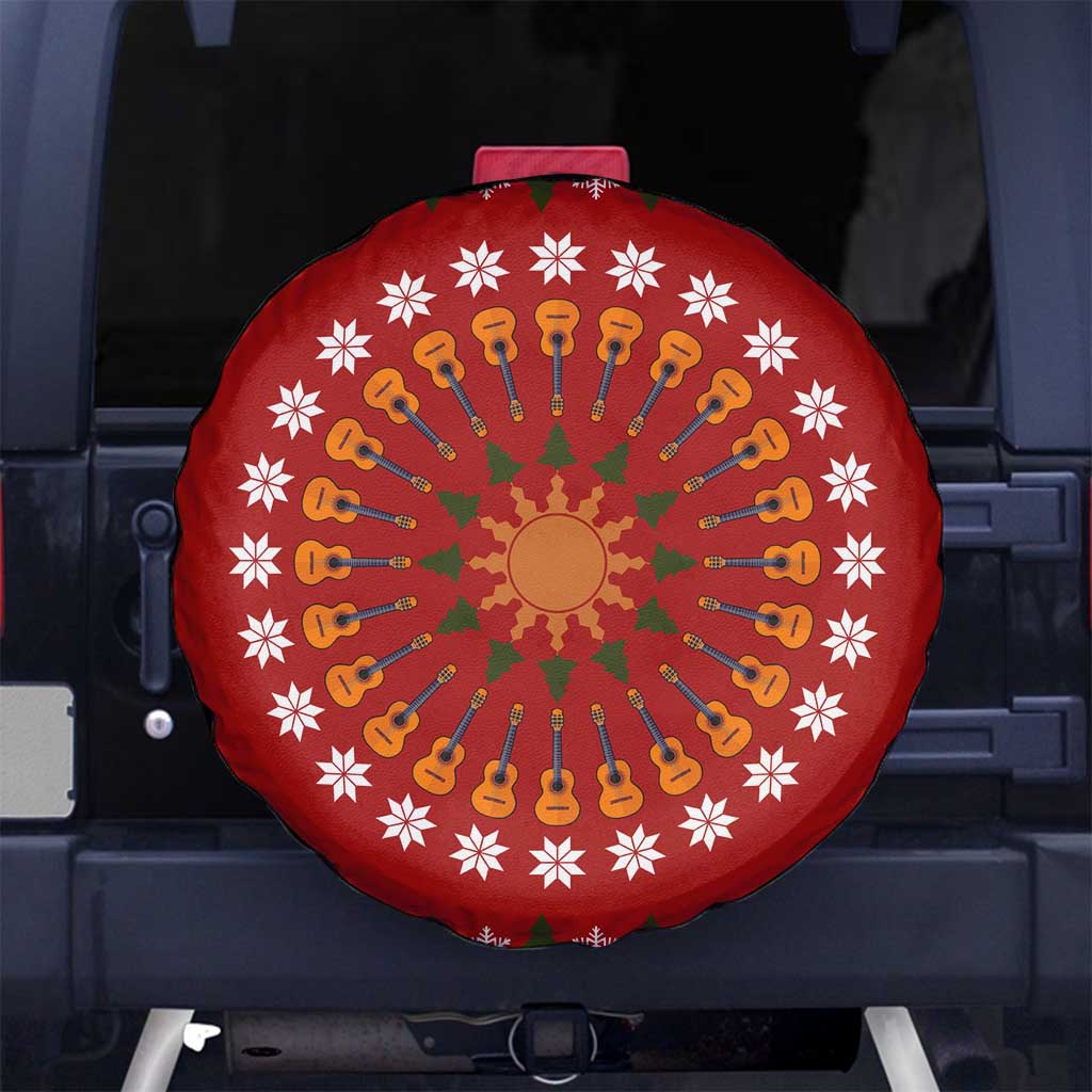 Guitar Lover Christmas Spare Tire Cover Xmas Holiday Patterns - Wonder Print Shop