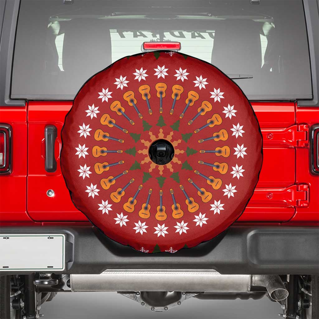 Guitar Lover Christmas Spare Tire Cover Xmas Holiday Patterns - Wonder Print Shop