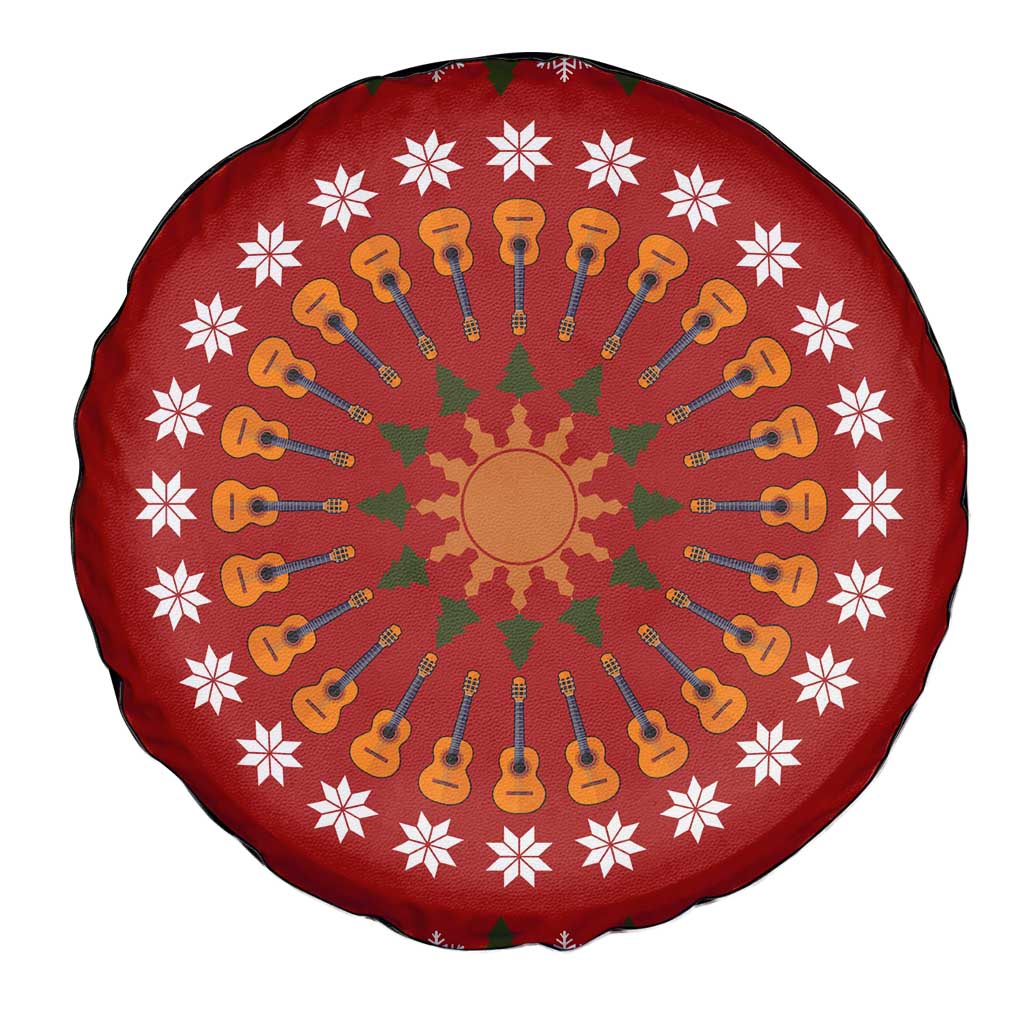 Guitar Lover Christmas Spare Tire Cover Xmas Holiday Patterns - Wonder Print Shop