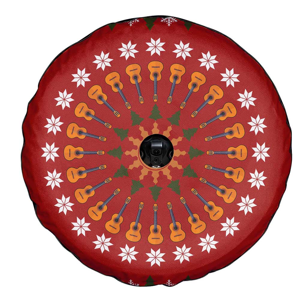 Guitar Lover Christmas Spare Tire Cover Xmas Holiday Patterns - Wonder Print Shop