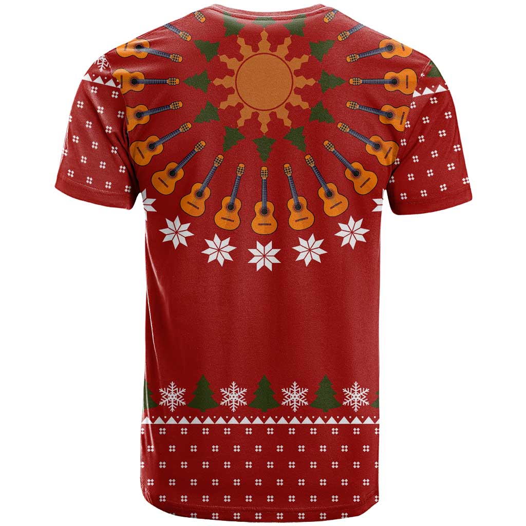 Guitar Lover Christmas T Shirt Xmas Holiday Patterns - Wonder Print Shop