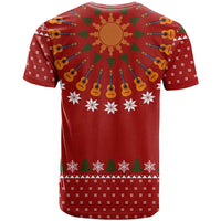 Guitar Lover Christmas T Shirt Xmas Holiday Patterns - Wonder Print Shop