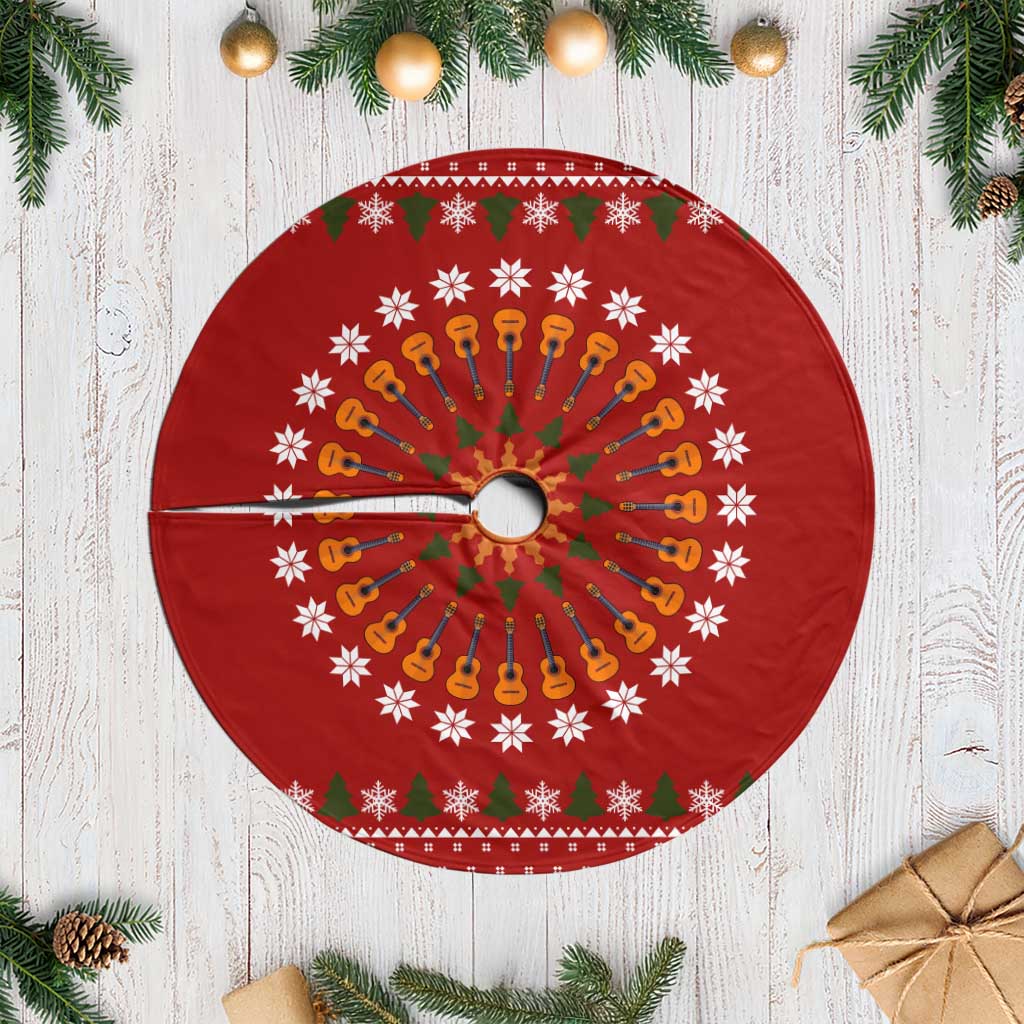 Guitar Lover Christmas Tree Skirt Xmas Holiday Patterns - Wonder Print Shop