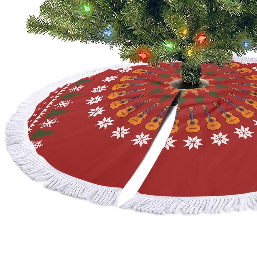 Guitar Lover Christmas Tree Skirt Xmas Holiday Patterns - Wonder Print Shop