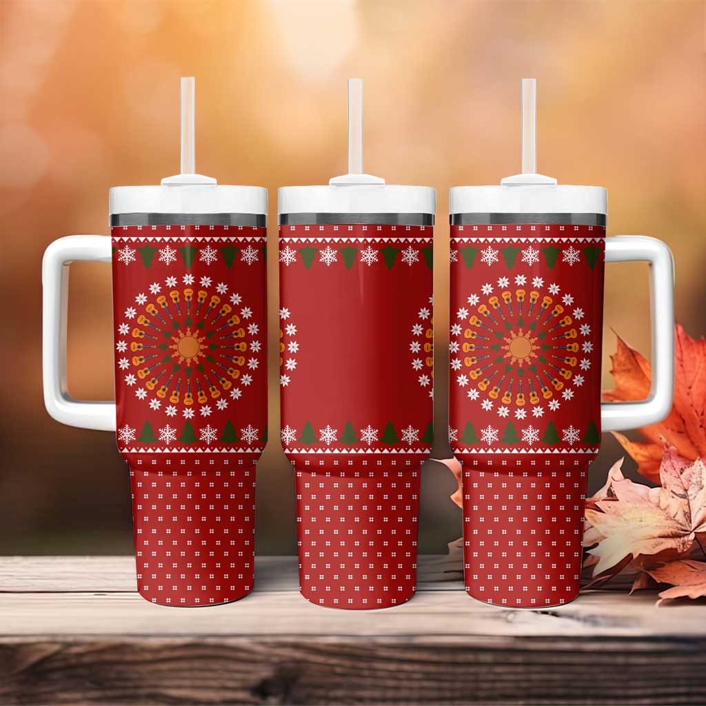 Guitar Lover Christmas Tumbler With Handle Xmas Holiday Patterns - Wonder Print Shop