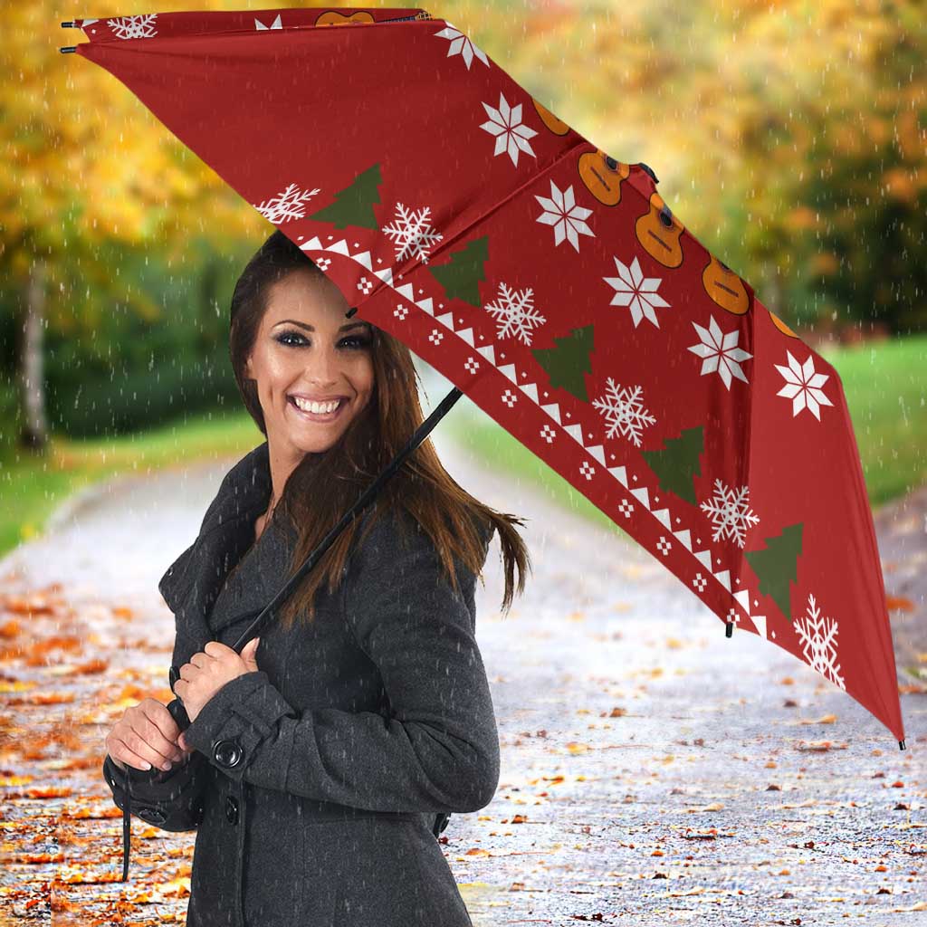 Guitar Lover Christmas Umbrella Xmas Holiday Patterns - Wonder Print Shop