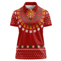Guitar Lover Christmas Women Polo Shirt Xmas Holiday Patterns - Wonder Print Shop